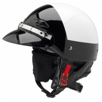 Police Motorcycle Helmet With Smoked Snap On Visor