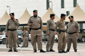 Saudi policemen
