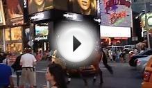 Two NYPD Mounted Police Officers On Patrol In Midtown